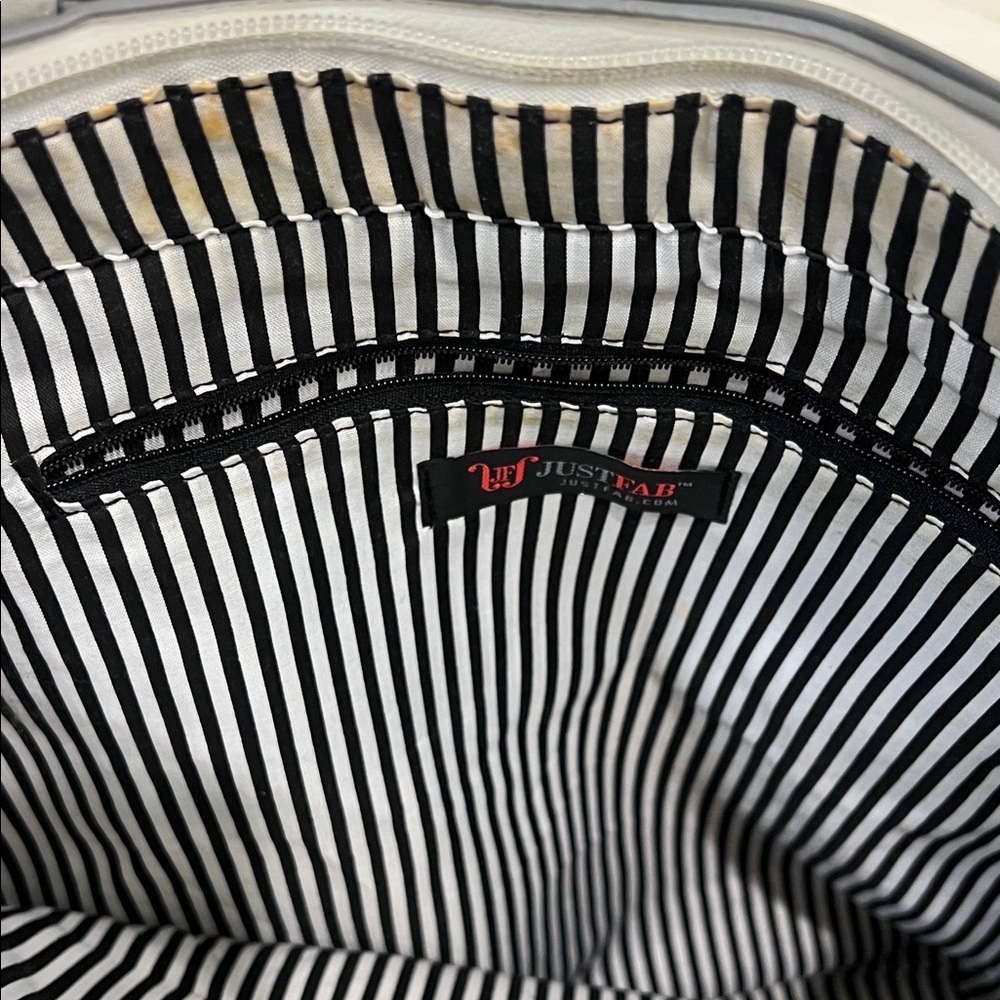 JustFab White Tote with Gold Studs - Picture 10 of 13